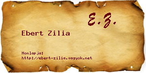 Ebert Zilia névjegykártya